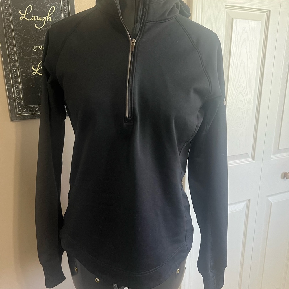 Nike Women's Black 3/4th Zip Hoodie